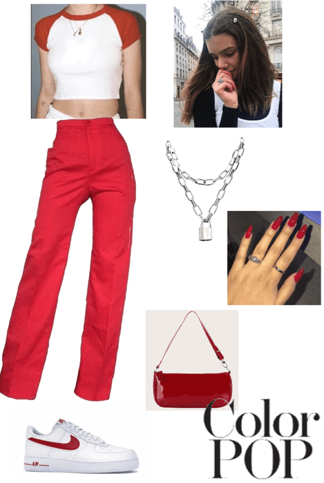 Red Monochrome Outfit