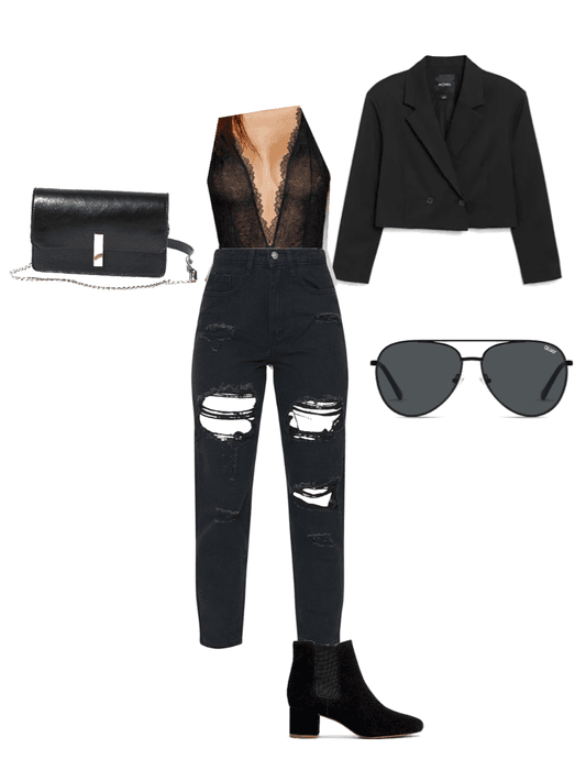 fancy/cute black lace outfit
