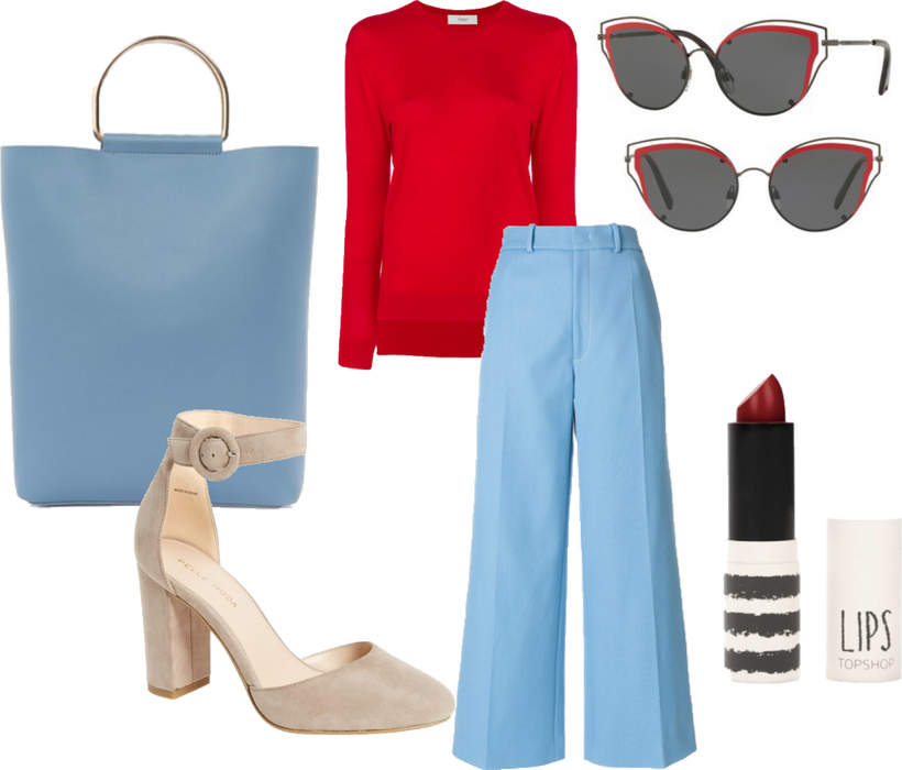 red and blue trend