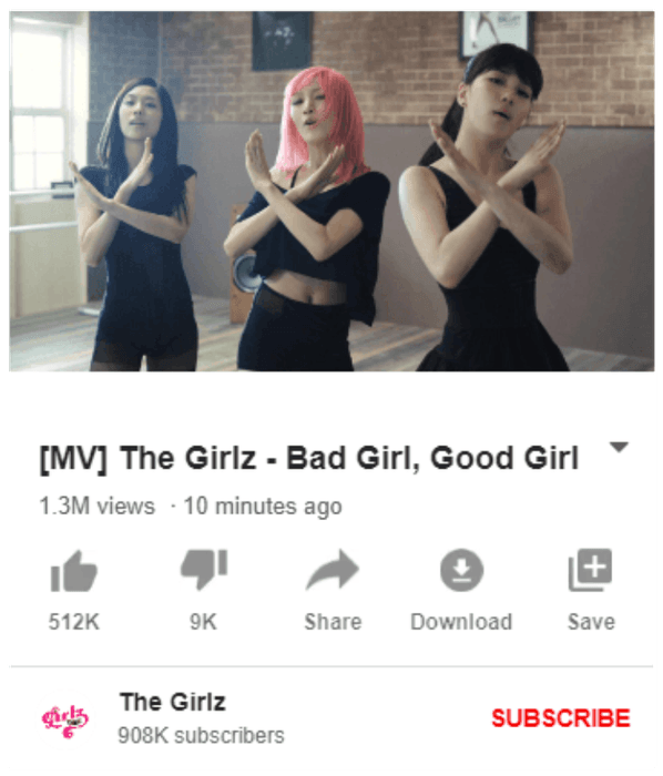 The Girlz 'Bad Girl, Good Girl' MV