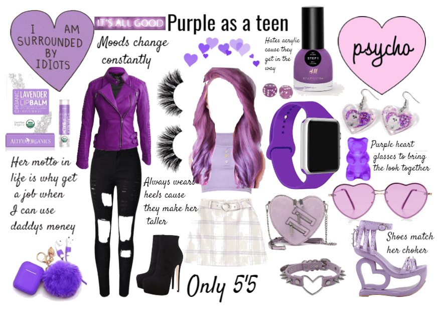 Purple as a teen
