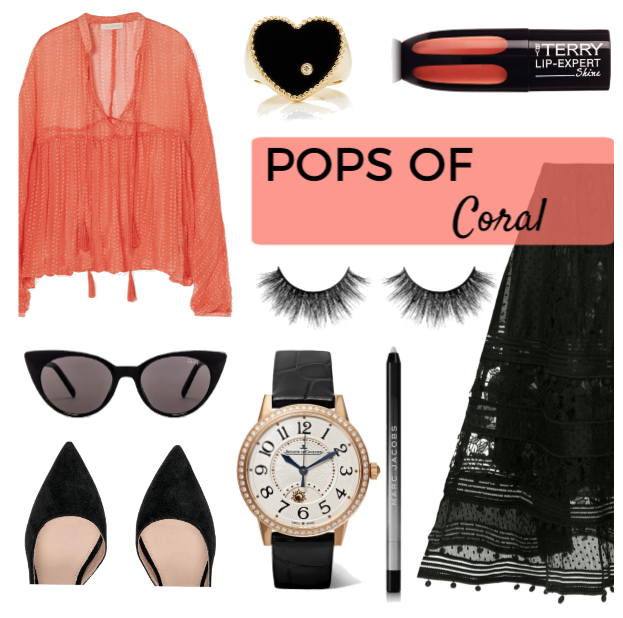 Pops of coral