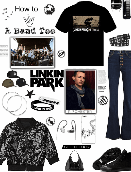 how to rock a band tee/ linkin park