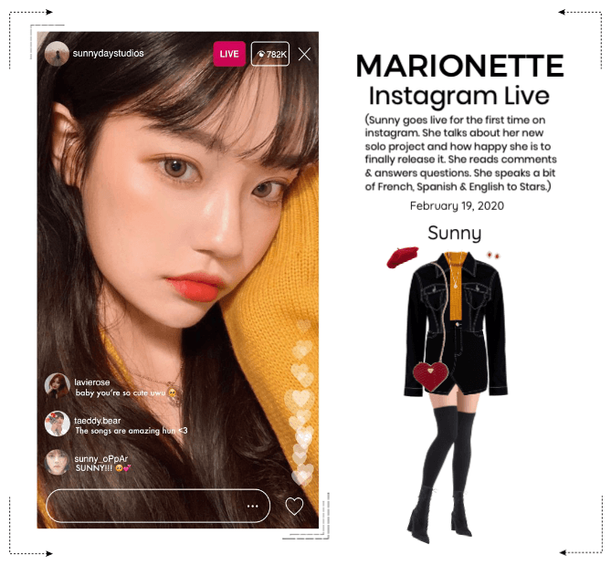 MARIONETTE (마리오네트) [SUNNY] Instagram Live