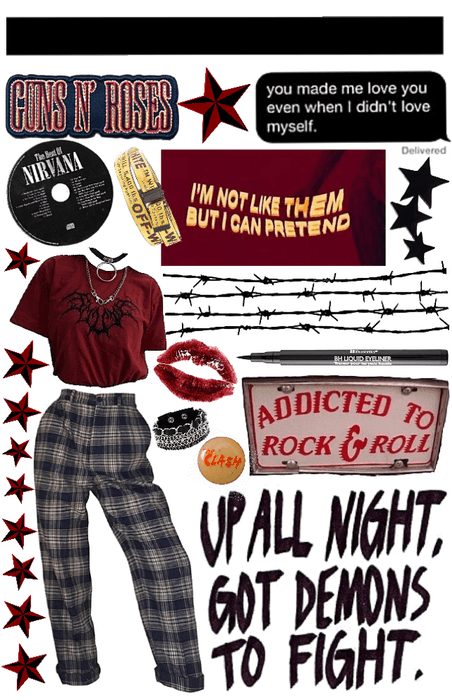 red and black punk rock