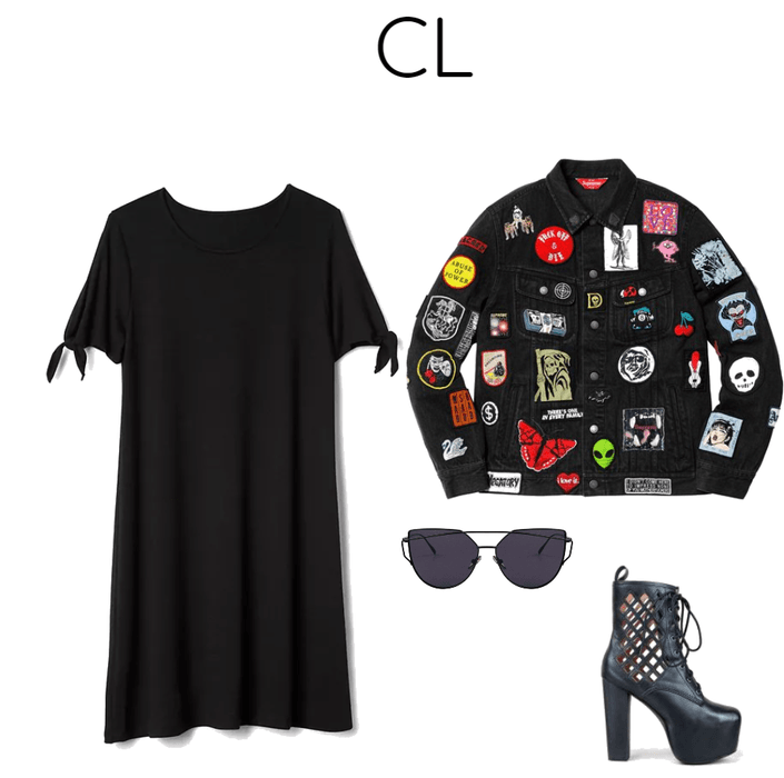CL black outfit