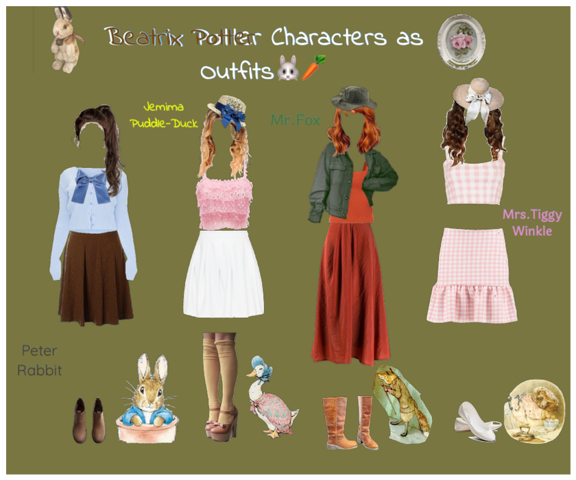 Beatrix Potter Characters as. Outfits