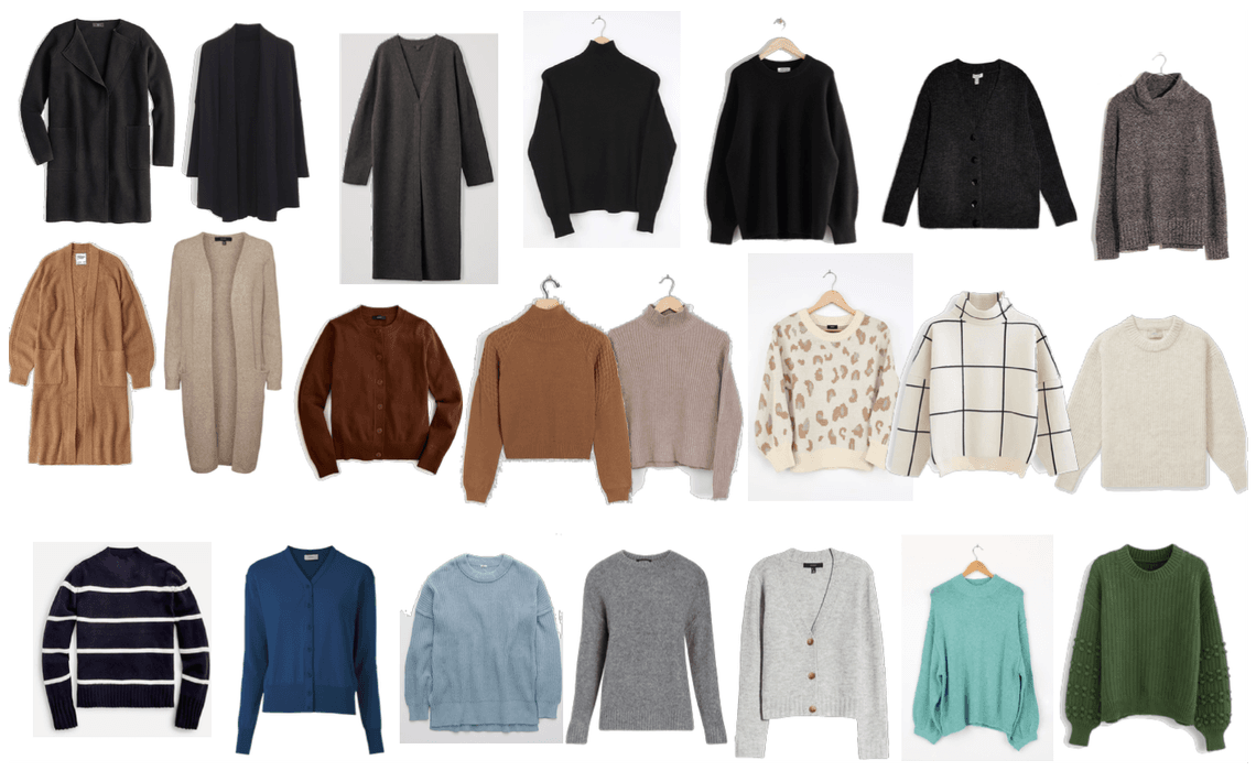 Sweaters and cardigans