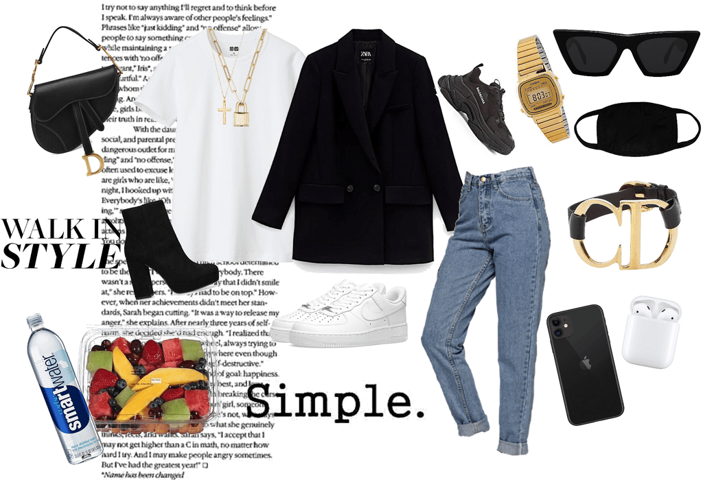 Kind of simple classy casual daily outfit for work or school.