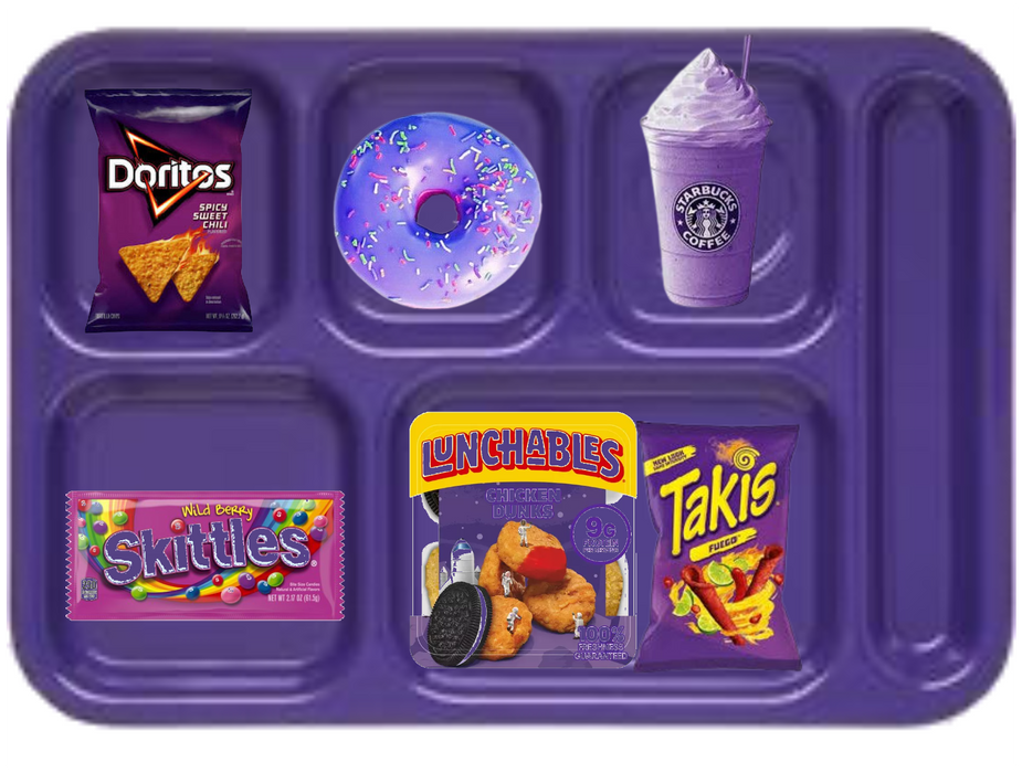 Grwm to eat my purple tray