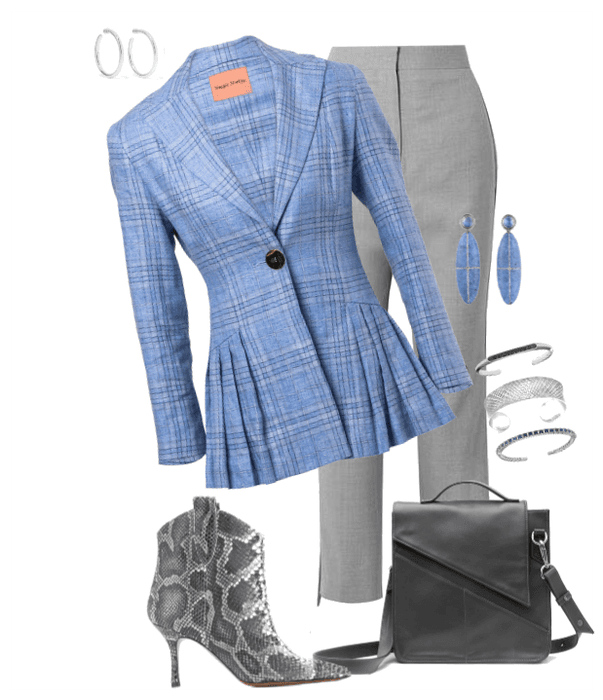 blue plaid with gray