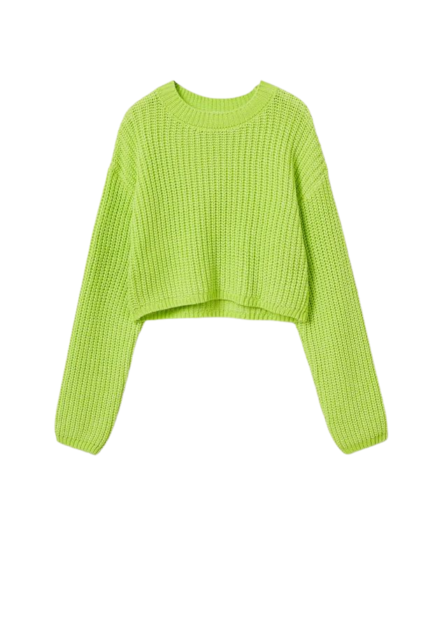 Knitted cropped sweater - Women | Mango USA | ShopLook