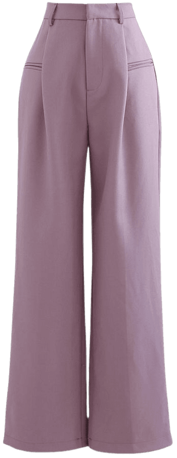 unique Front Pocket Straight Leg Pants in Lilac - Retro, Indie and ...
