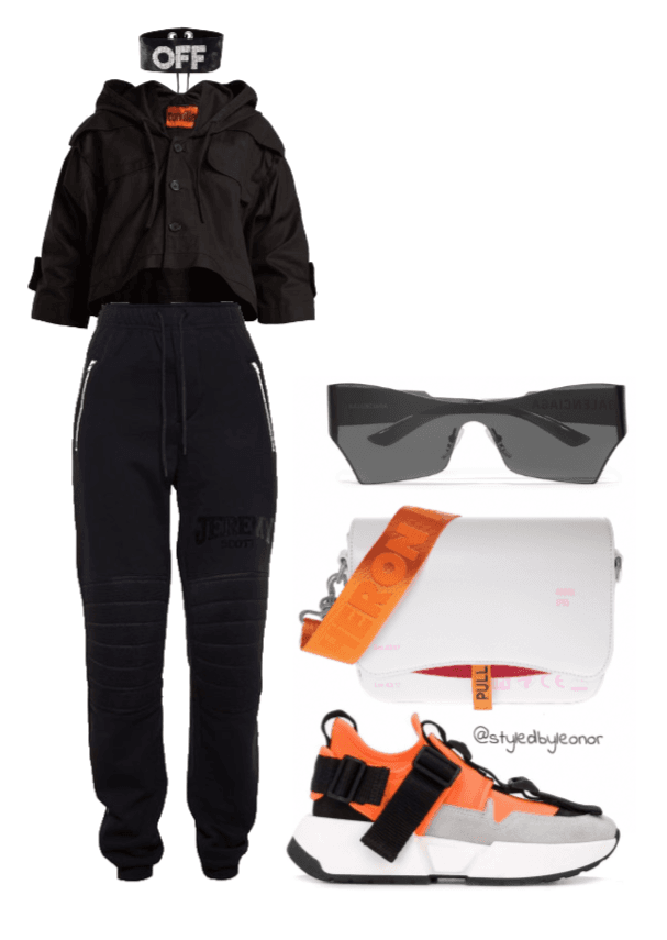 Neon Orange Sporty Edgy Outfit | ShopLook