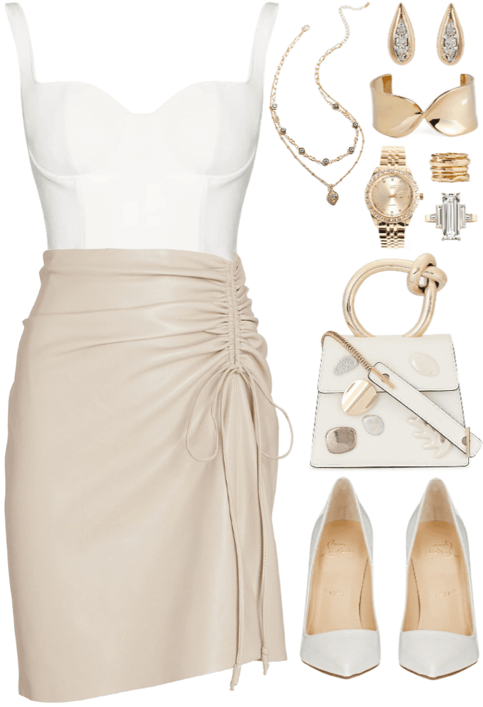White & Gold Outfit | ShopLook