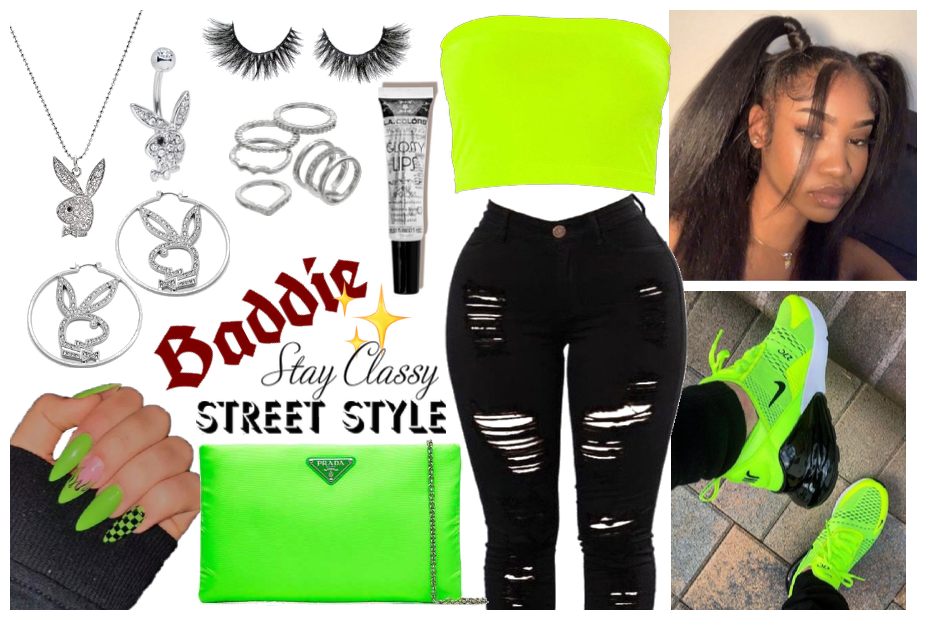 Neon baddie outfit Outfit
