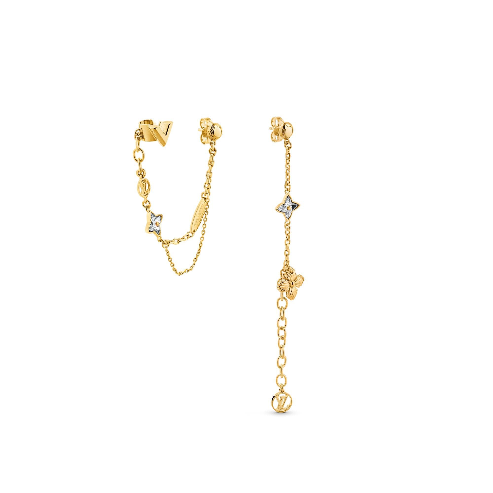 Louis Vuitton Blooming Strass Mismatched Pendant Earrings - Accessories, LOUIS VUITTON ®