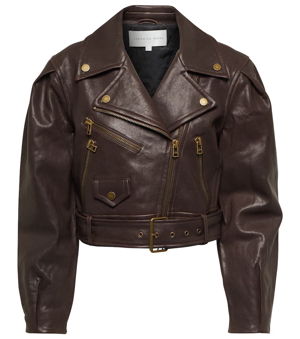 mytheresa Veronica Beard - Marea leather jacket | Mytheresa | ShopLook