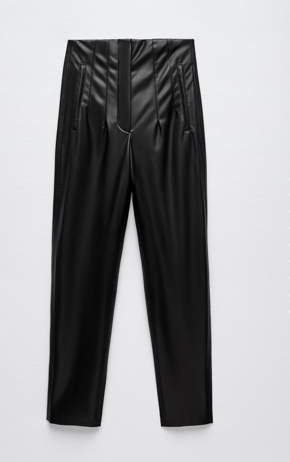 high Zara high waisted leather trousers