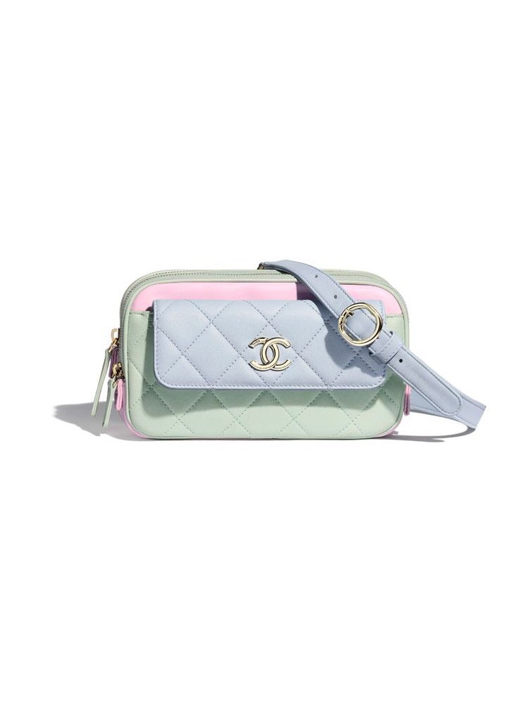 Chanel Pink, green, and blue pastel Chanel bag