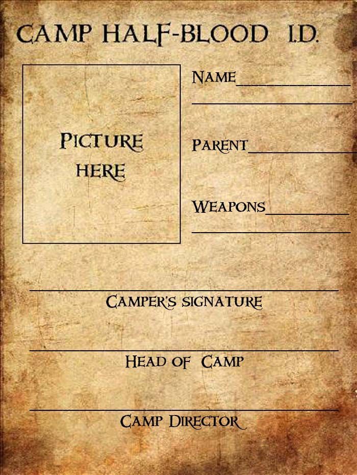 Percy Jackson Camp Half-Blood ID OC