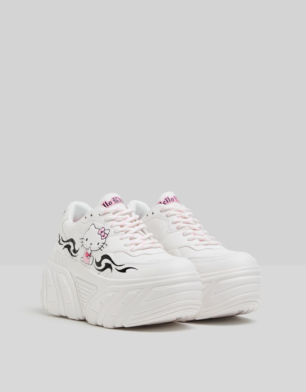 bershka Hello Kitty platform sneakers - Shoes - Woman | Bershka | ShopLook