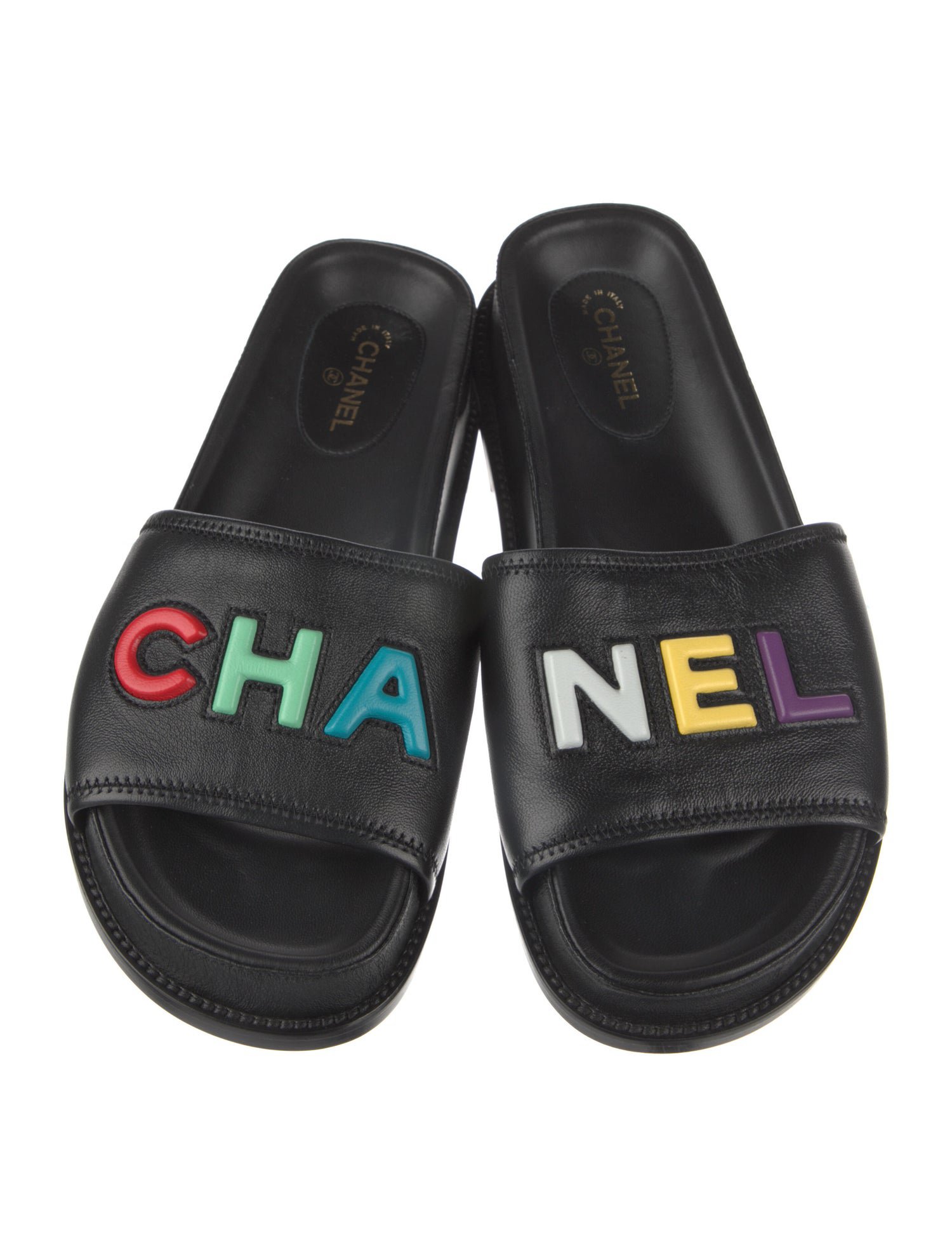 Chanel Chanel 2022 Leather Slides - Black Sandals, Shoes